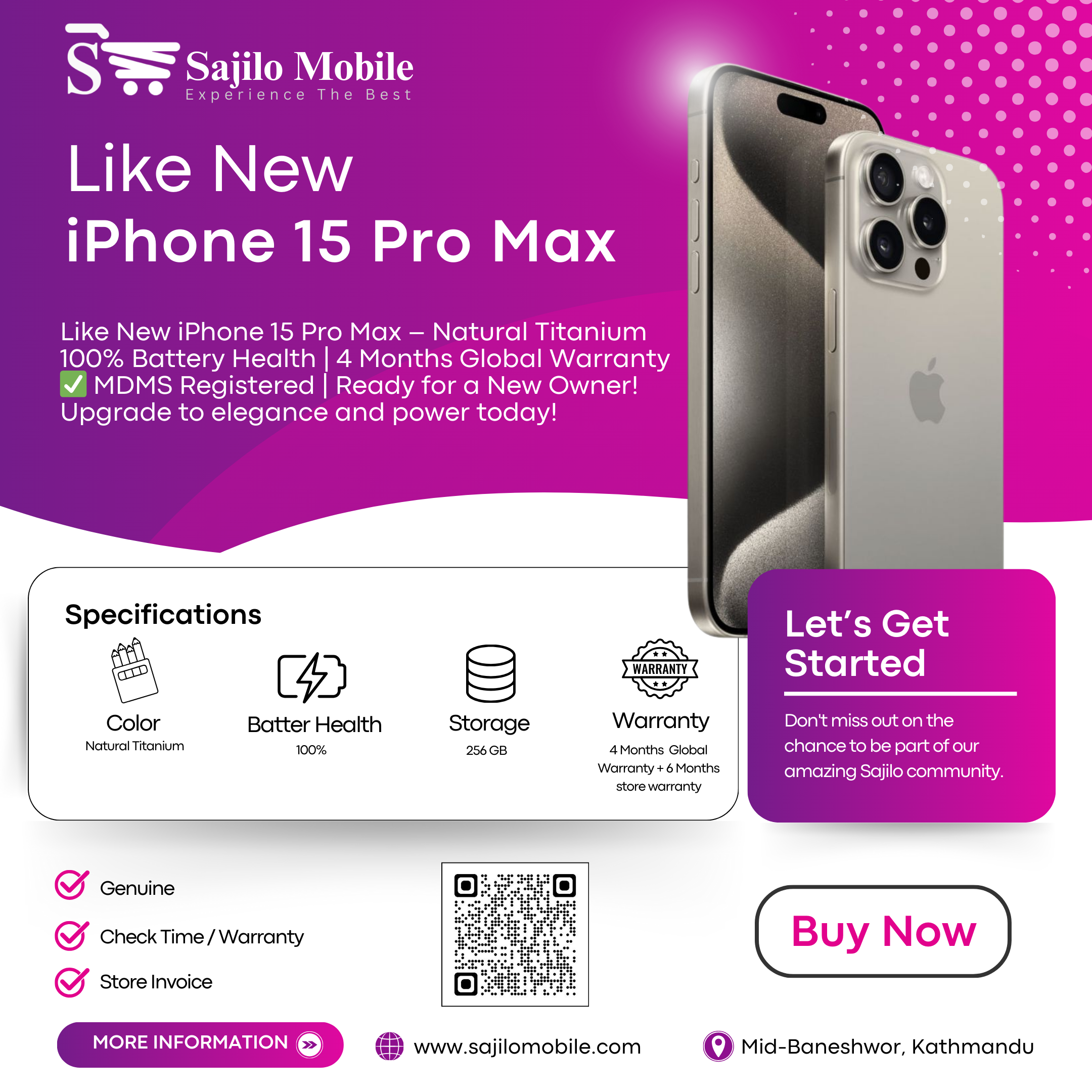  iPhone 15 Pro Max-256GB